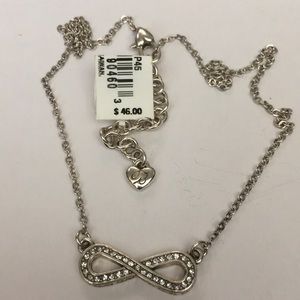 Brighton Infinity crystal silver necklace